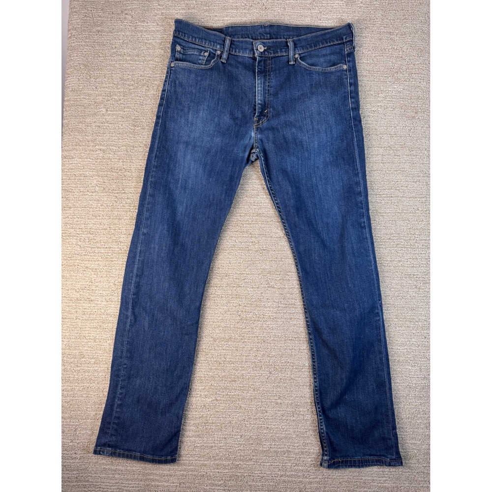 Levis 513 Slim Straight Leg Jeans Mens 35x30 Medium Wash Blue Denim Pants
